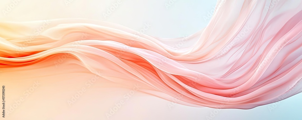 Poster soft abstract background concept. soft, flowing waves of pastel colors creating an elegant and calmi