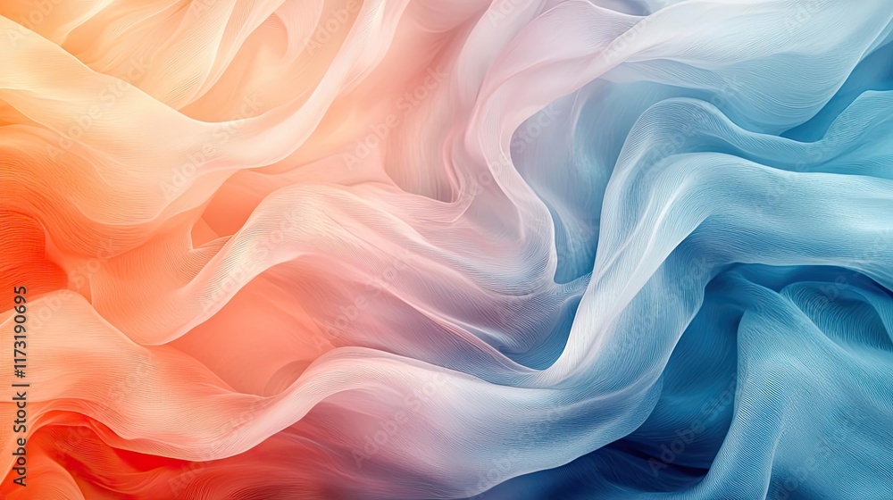 Poster soft abstract background concept. abstract fabric texture in vibrant colors creating a flowing, ethe