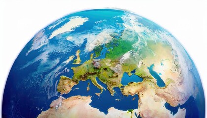 Fototapeta premium Stunning Earth Day View of Europe Asia Africa Intersection Highlighting Mediterranean Basin Black Sea and Diverse Terrains from Space