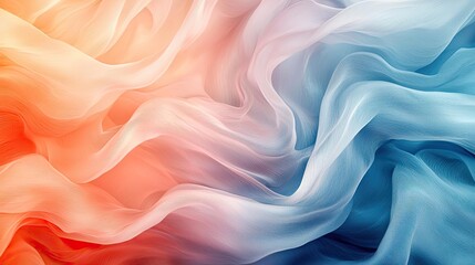 Obraz premium Soft abstract background concept. Abstract fabric texture in vibrant colors creating a flowing, ethereal visual effect.