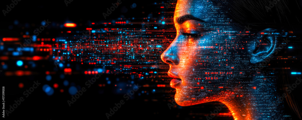 Aufkleber future of communication: ai chatbot and machine learning revolutionizing global network