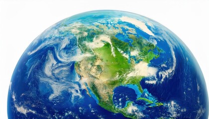 Fototapeta premium Stunning View of North America from Space Capturing Earth's Vibrant Ecosystems, Weather Patterns, and Geographic Features for Earth Day Inspiration