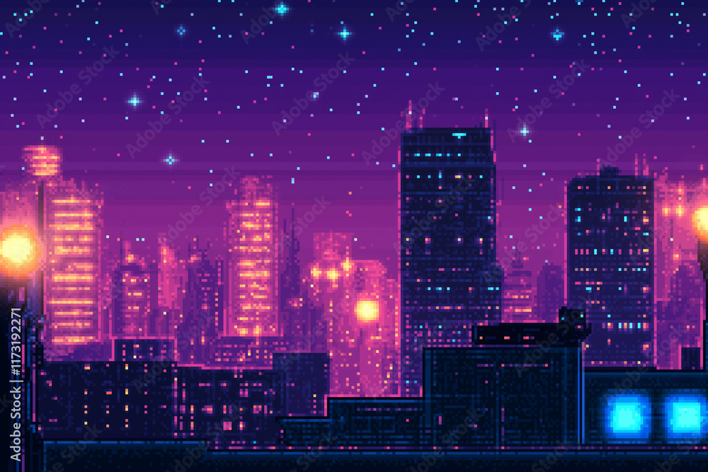 Aufkleber pixel art background.8 bit game. retro game. for game assets in vector illustrations. retro futurism