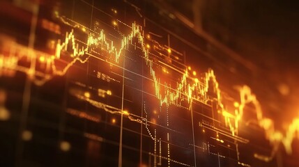 Obraz premium Abstract Financial Background with Digital Charts and Data Visualization