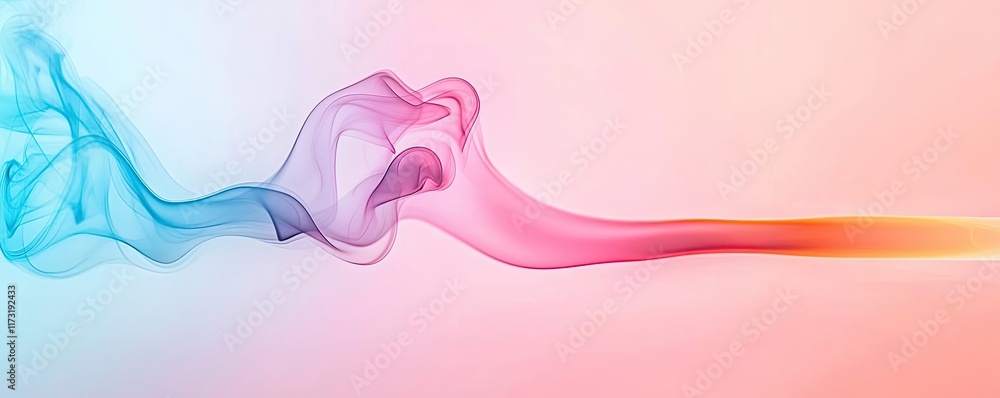 Poster smoke abstract background idea. colorful smoke waves blending in harmony, creating a tranquil and ar
