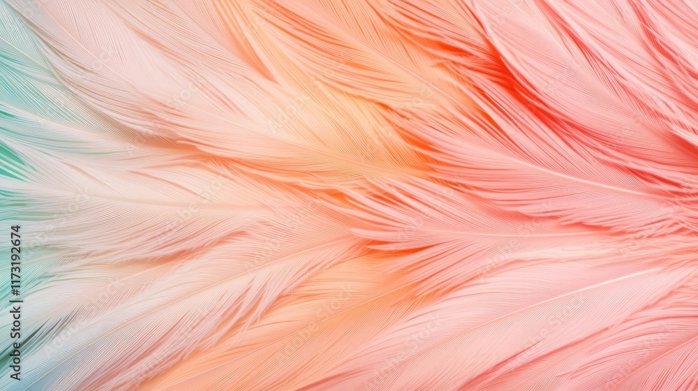 Poster feather abstract background concept. beautiful soft pastel feathers creating a textured abstract bac