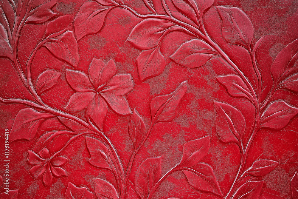 Poster red wallpaper with abstract design pattern