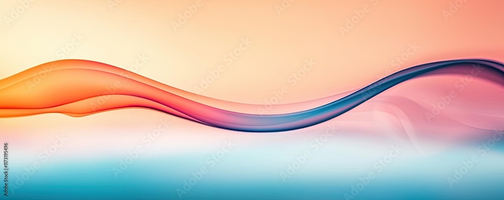 Poster smoke abstract background idea. a vibrant abstract wave illustration blending colors in a fluid desi