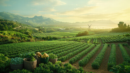 Naklejka premium Food and farming
