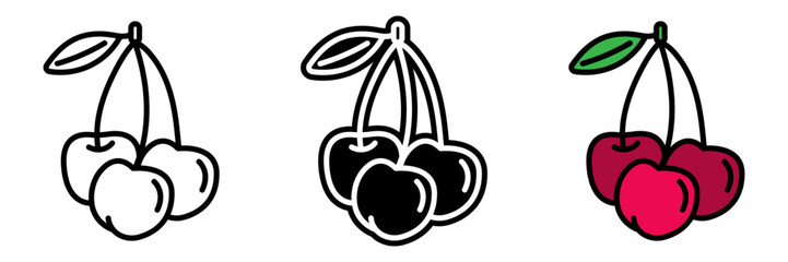 Love is symbolized by cherries, representing sweetness, passion, and the richness of romantic relationships.