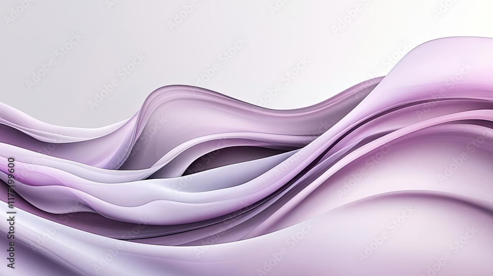 Poster smoke abstract background idea. soft waves of purple and white flow seamlessly, creating a serene ab