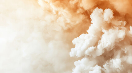 latte tinted cloud like gradient softly transitions from warm orange to white, creating dreamy and ethereal atmosphere