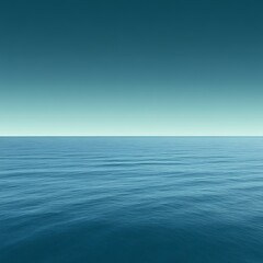 Obraz premium Calm ocean under a serene sky.