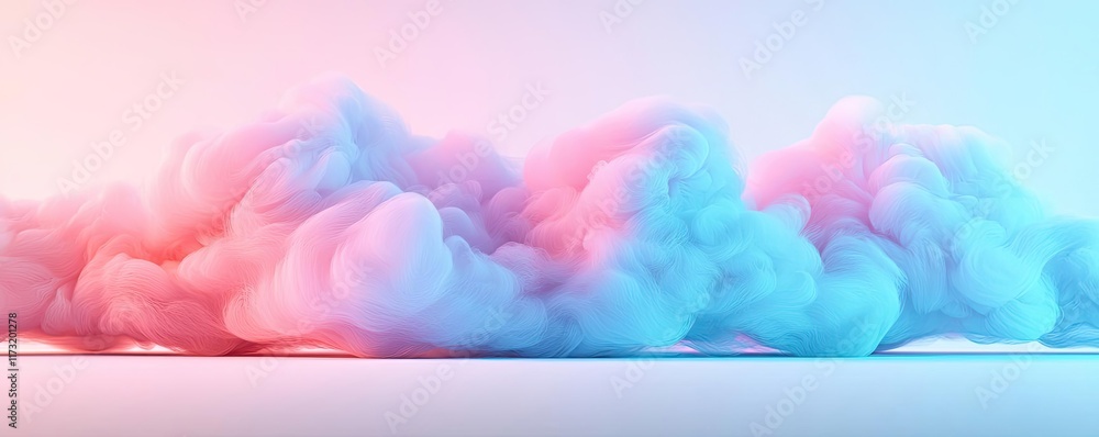 Poster soft abstract background concept. colorful abstract clouds of pink and blue smoke create an artistic
