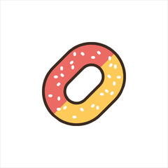 donut isolated on white