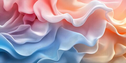 Obraz premium Pastel fabric waves, abstract background, soft texture, design element.