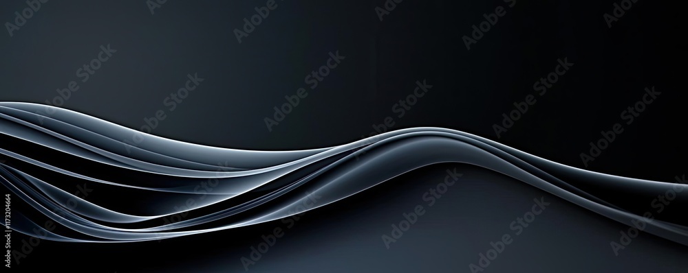 Poster smoke abstract background idea. abstract wave design with smooth lines against a dark background.