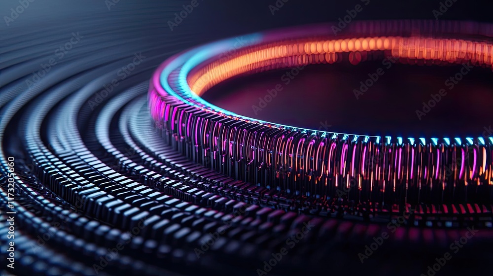 Poster feather abstract background concept. abstract neon lights create a stunning, futuristic visual effec