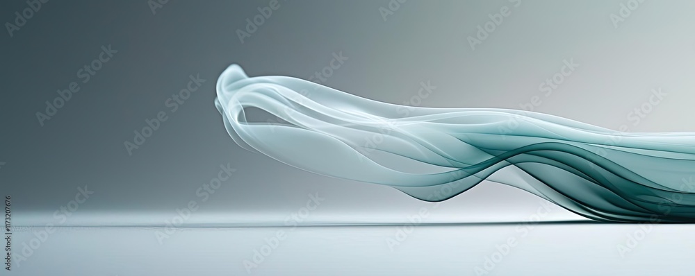 Aufkleber smoke abstract background idea. an abstract illustration depicting soft flowing shapes with a serene
