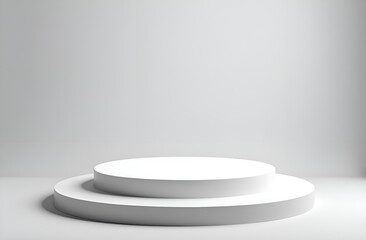Podium product presentation mockup design background cosmetic. Selective focus, blurred background.