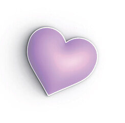 Multicolored inflated figures with no background for text. Inflated heart. Symbol of love. A convex shape. Element.