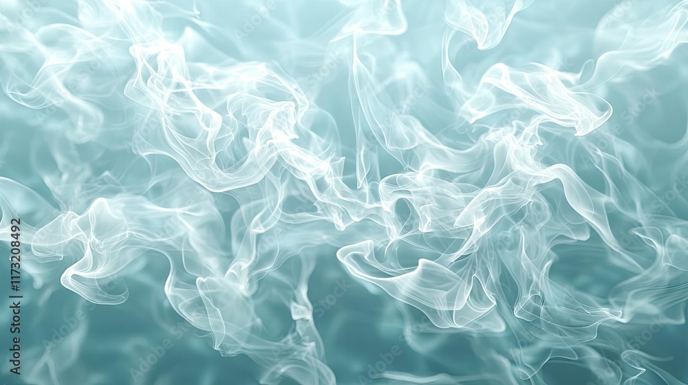 Poster smoke abstract background idea. ethereal smoke patterns swirling through a tranquil aquatic backgrou
