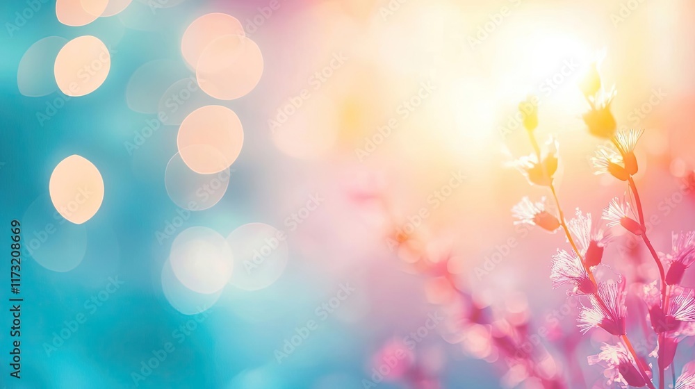 Poster Smoke abstract background idea. A beautiful abstract floral background with soft bokeh and vibrant colors.