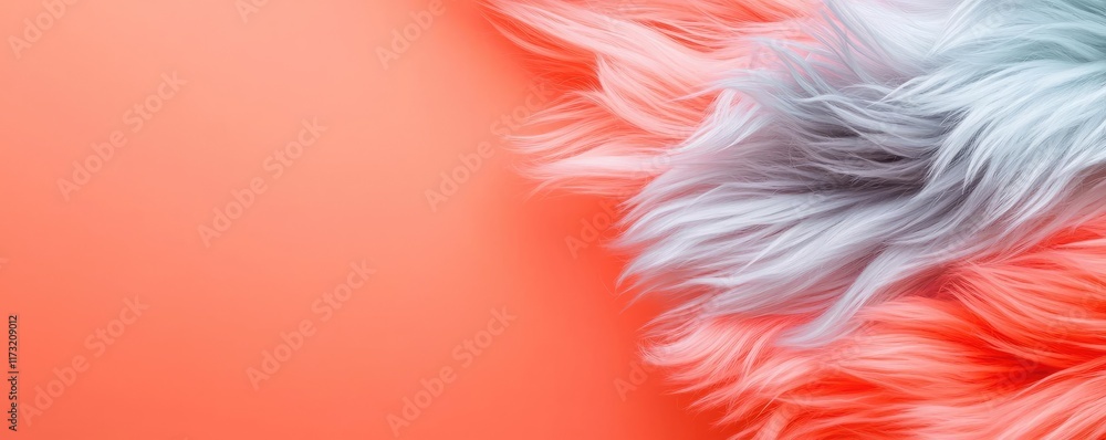 Poster soft abstract background concept. vibrant, flowing fur texture blending warm and cool colors for a d