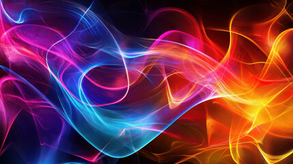 Fototapeta premium Colorful abstract background with flowing waves and vibrant hues