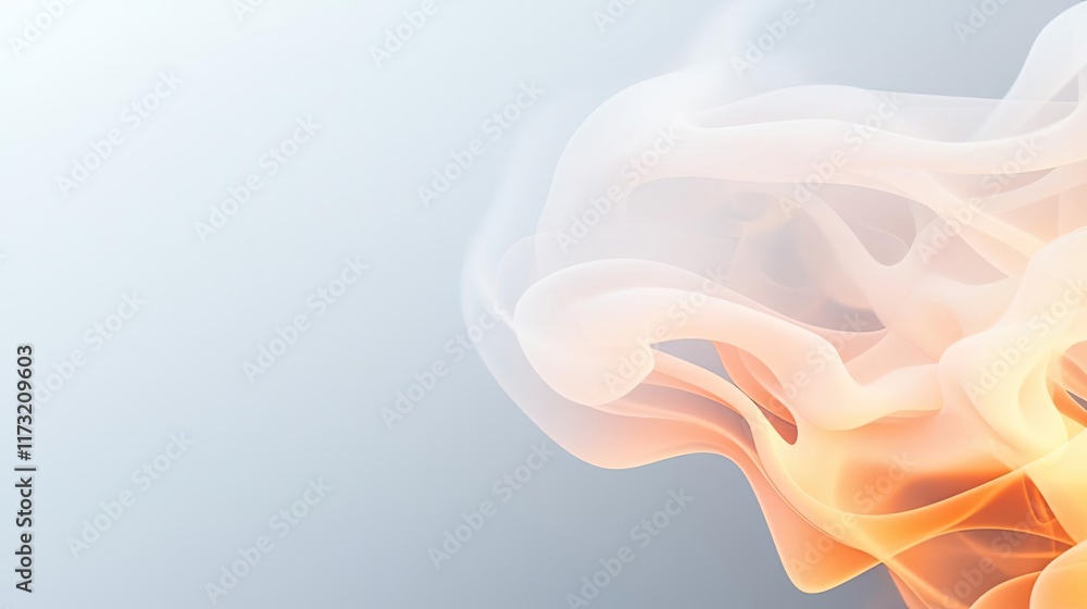 Poster smoke abstract background idea. abstract orange smoke flow against a soft gradient background for cr