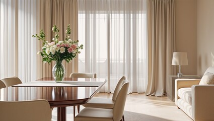 A Sleek and Modern Home Living Room Interior Featuring Contemporary Furniture, Clean Lines, Neutral Tones, and Strategic Lighting, Creating a Chic and Inviting Space