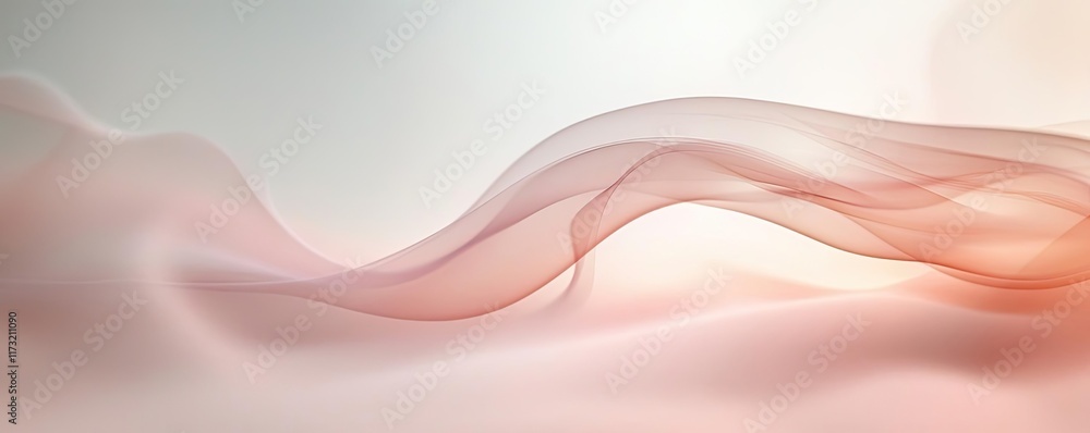Poster smoke abstract background idea. soft, flowing abstract waves in gentle hues create a serene and calm