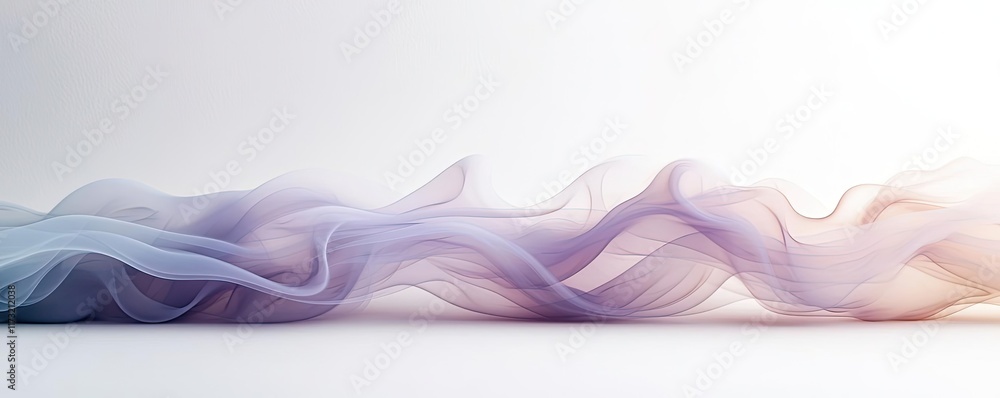 Poster smoke abstract background idea. soft, flowing fabric in pastel colors creating a calming visual effe