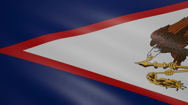Waving national flag of American Samoa