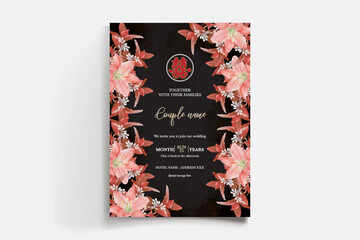 Obraz premium floral bridal shower invitation templates