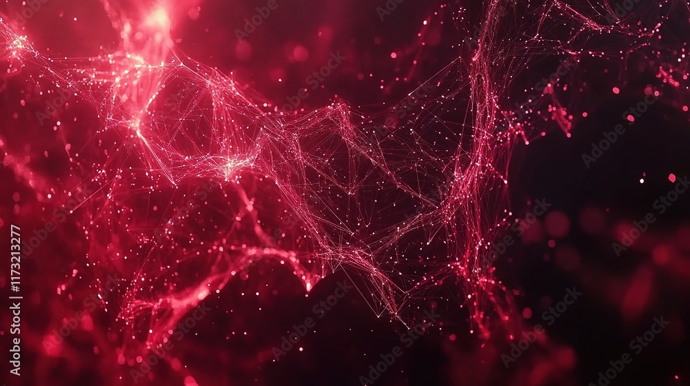 Poster abstract digital background with plexus technology in 4k resolution