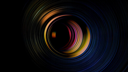 close up of photo camera lens overlay effect on black background	
