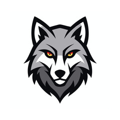 wolf head vector