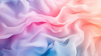 Obraz premium Dreamy Pastel Fabric Texture: A delicate, abstract background featuring a soft, flowing fabric in a calming palette of pastel hues. Perfect for showcasing feminine products, beauty brands.