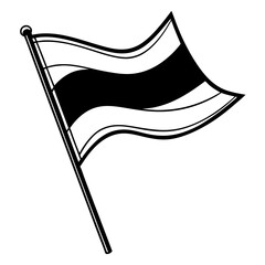 Flag on white background