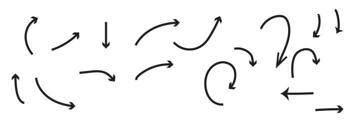 Black arrows. Turn Right signs