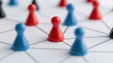 Business collaboration and connections. Abstract depiction of interconnected networks representing governance frameworks across industries.