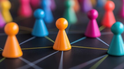 Business collaboration and connections. Abstract depiction of interconnected networks representing governance frameworks across industries.