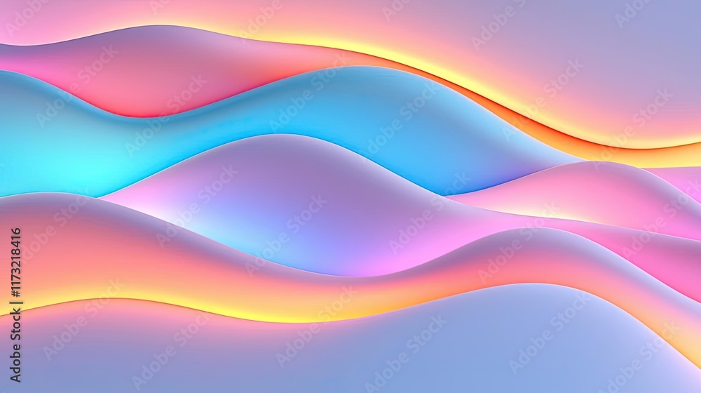 Poster pastel abstract background idea. colorful wave patterns create a dynamic and modern visual backgroun