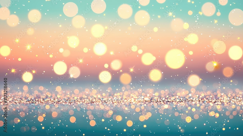 Poster glitter abstract background idea. beautiful bokeh background with vivid colors and dreamy lights for