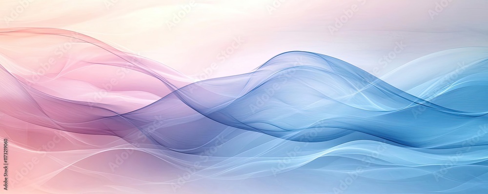Poster pastel abstract background idea. abstract soft waves in pink and blue colors, creating a serene and 
