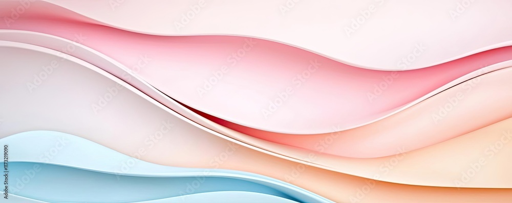 Aufkleber pastel abstract background idea. abstract waves in soft pastel colors create a serene and modern des