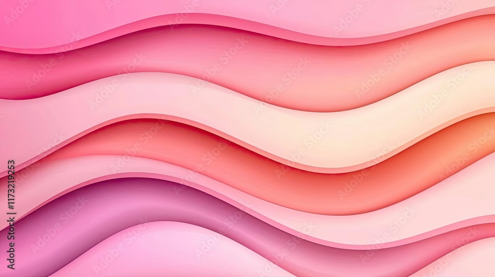 Poster pastel abstract background idea. a vibrant abstract wave pattern featuring soft pink gradients and f