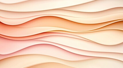 Pastel abstract background idea. Abstract paper waves in soft pastel colors create a soothing visual effect.
