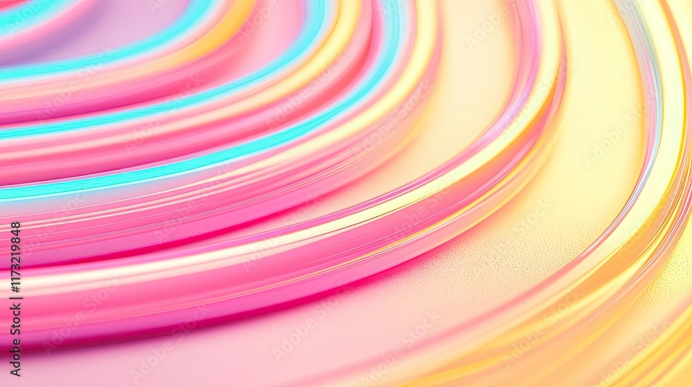 Poster neon abstract background concept. colorful abstract background with smooth wavy lines in pastel tone